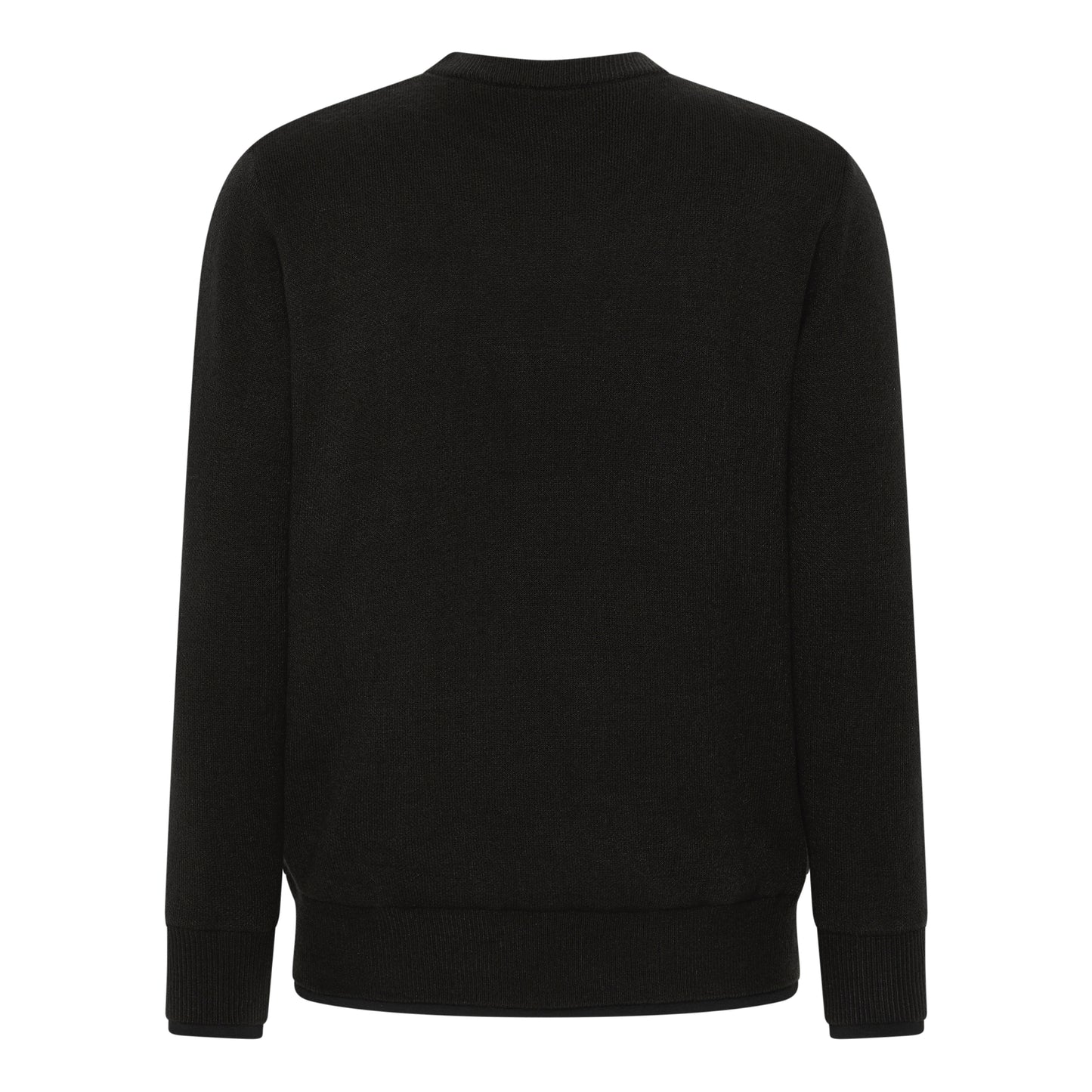 Black Dual Knit Crewneck Sweater