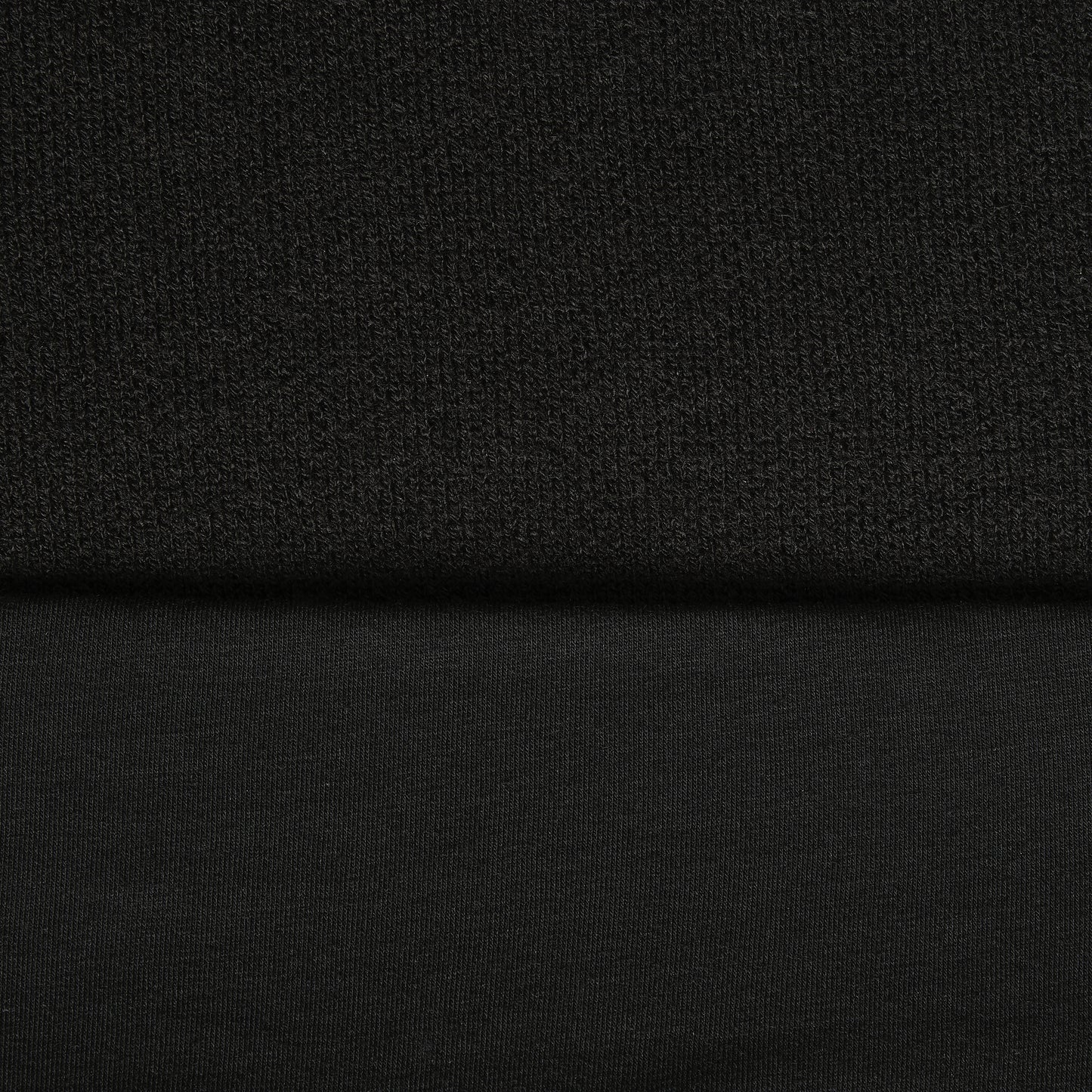 Black Dual Knit Crewneck Sweater